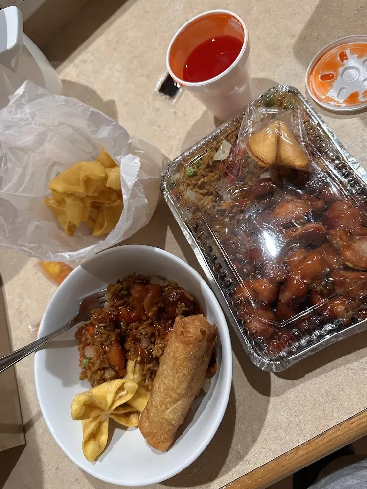 Crab Rangoon and Bourbon Chicken